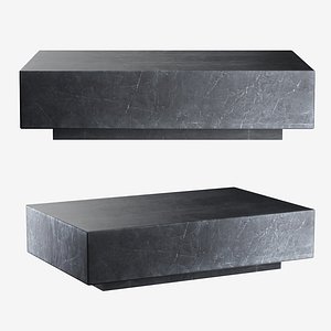 3D Marble Plinth Coffee Table