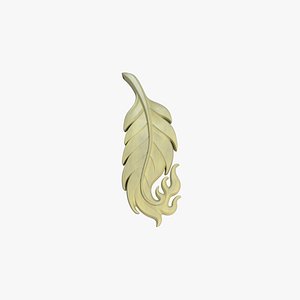 Phoenix Feather Keychain Mythical Rebirth Flame STL File Printable Magical Charm