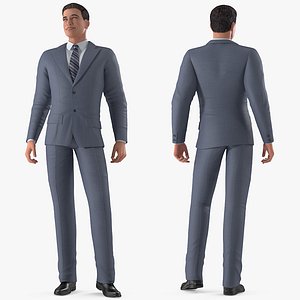 businessman rigged business male man 3D model