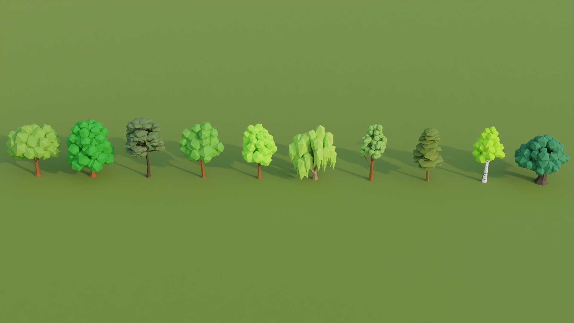 Low Poly Tree Pack 3 Model - TurboSquid 1925118