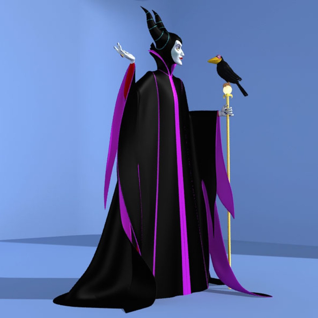 3dsmax Maleficent Witch Raven