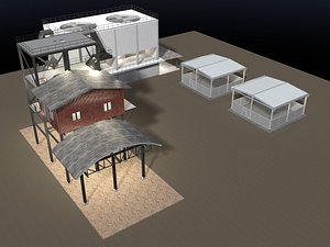 Industrial building layout 25-39 3D model
