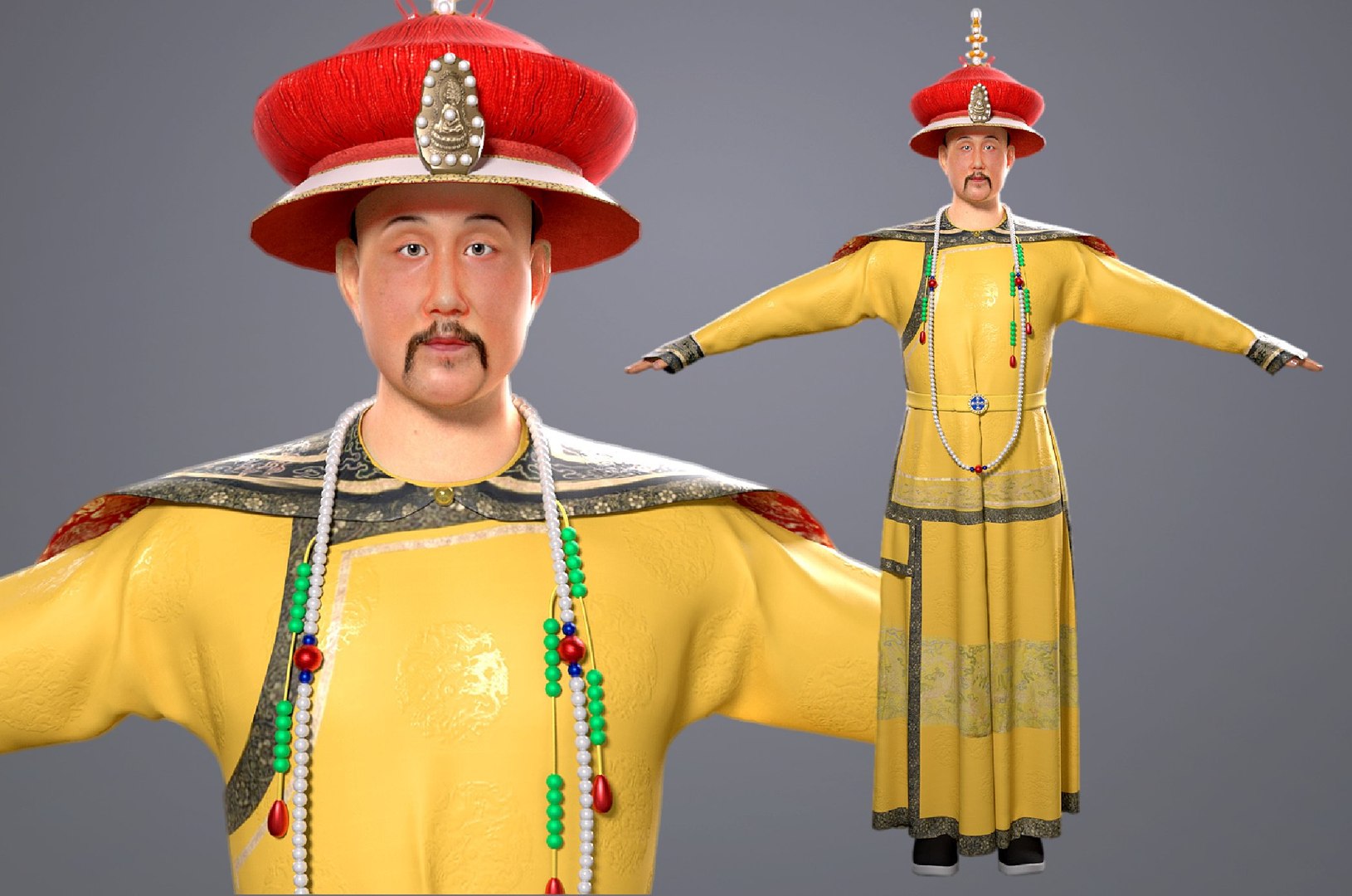 3D Qing Emperor Yongzheng Ancient China Model - TurboSquid 2202285