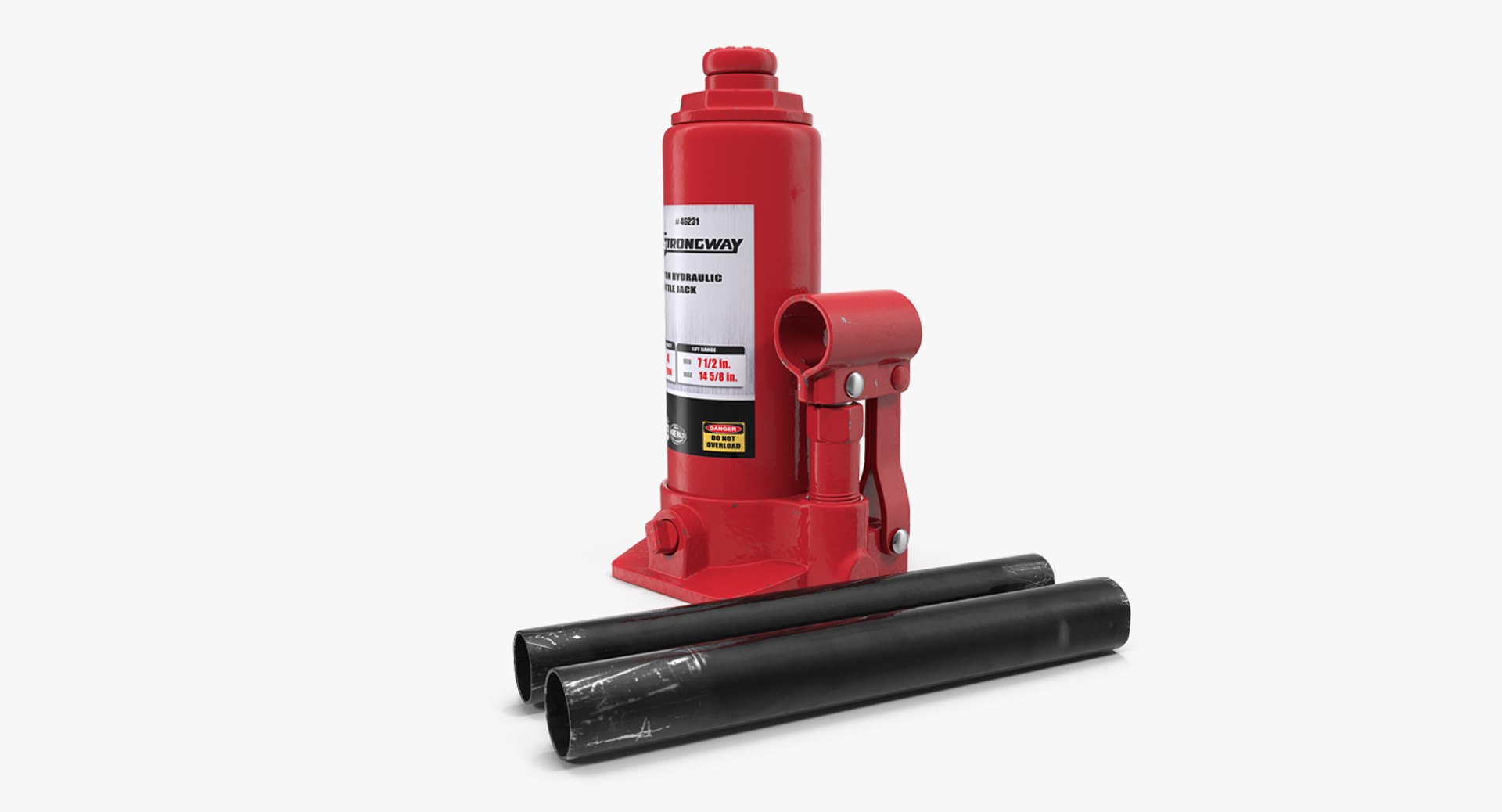 5 Ton Heavy Duty Hydraulic Bottle Jack 3D Model 3D model preview