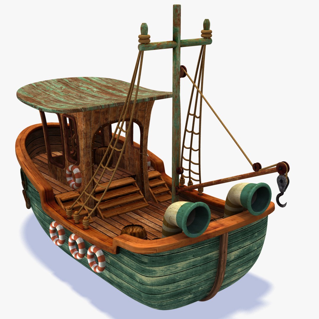 maya cartoon boat
