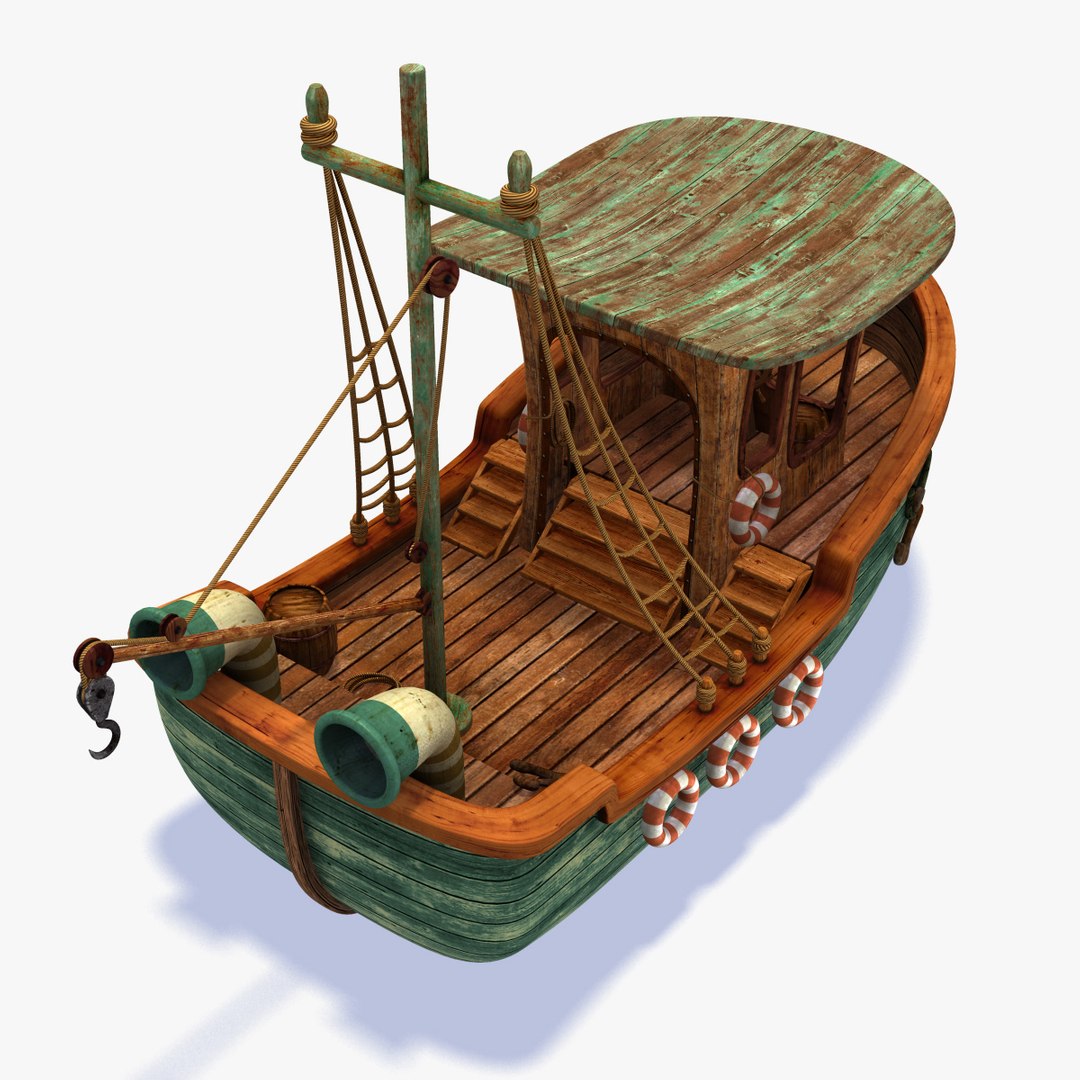 maya cartoon boat