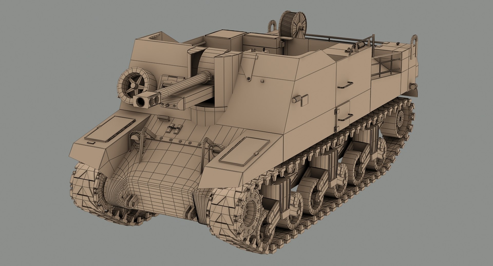 Ww2 Sexton Artillery 3d Max 8099