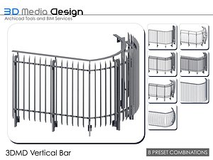 3DMD Railing Vertical Bar V4.6