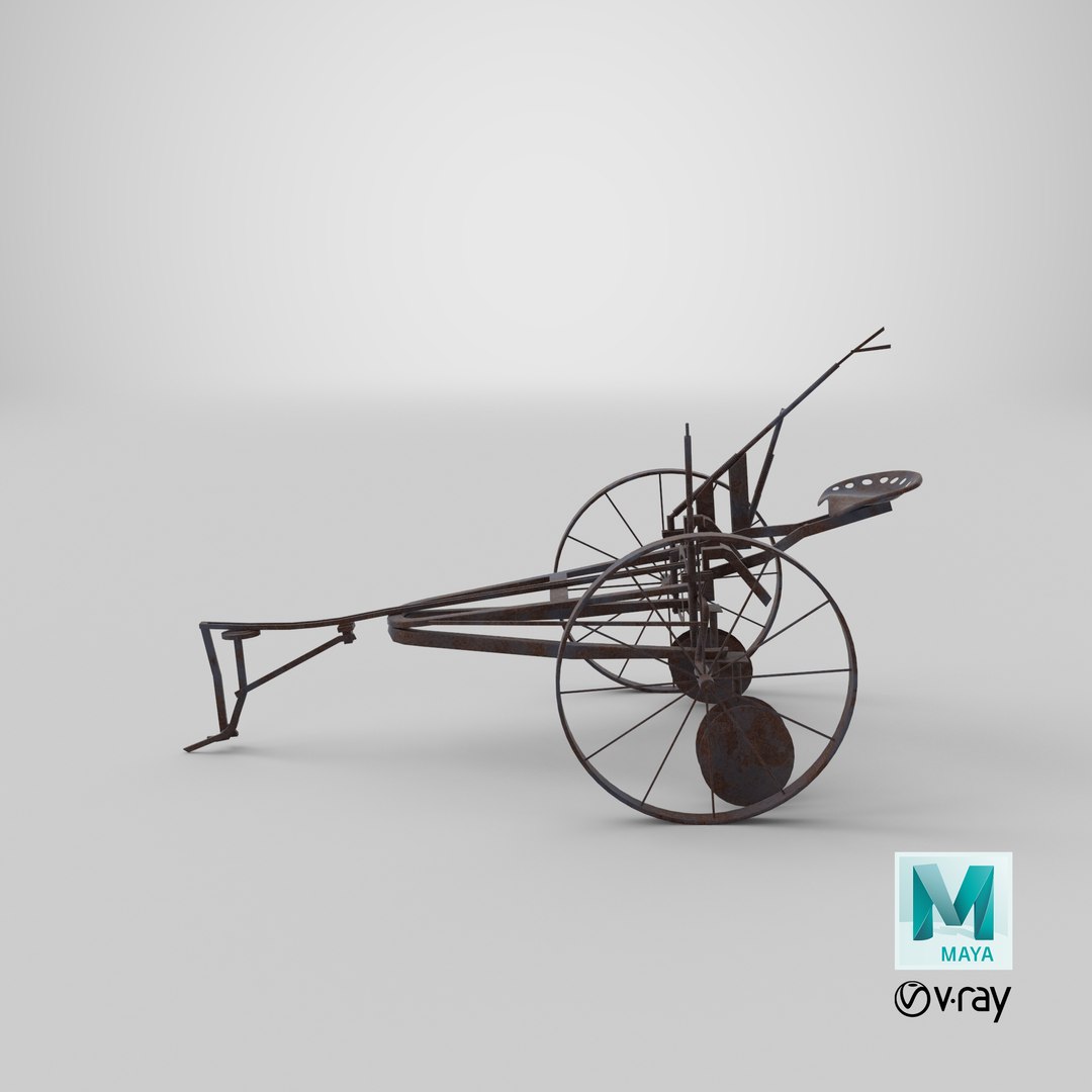 3D Old Horse Drawn Plow Model - TurboSquid 1281848
