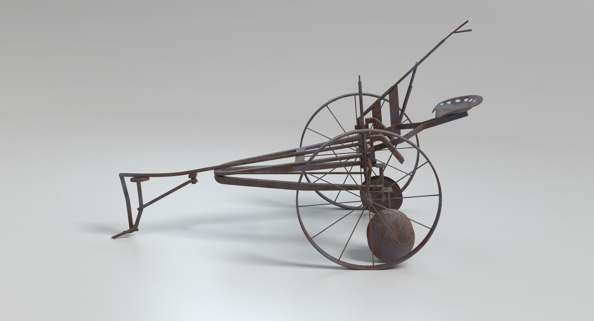 3D Old Horse Drawn Plow Model - TurboSquid 1281848