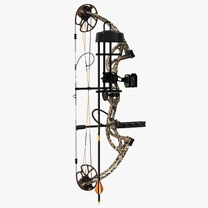 hunting compound bow bear 3D model