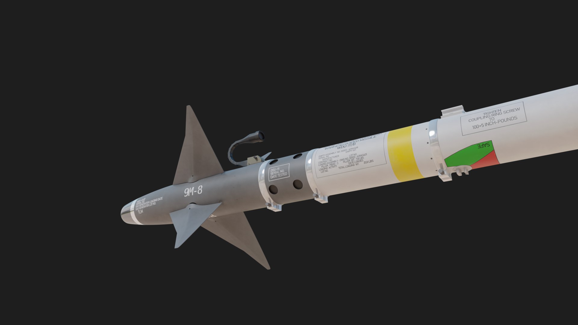 Aim-9M Sidewinder Missile Model - TurboSquid 2141532