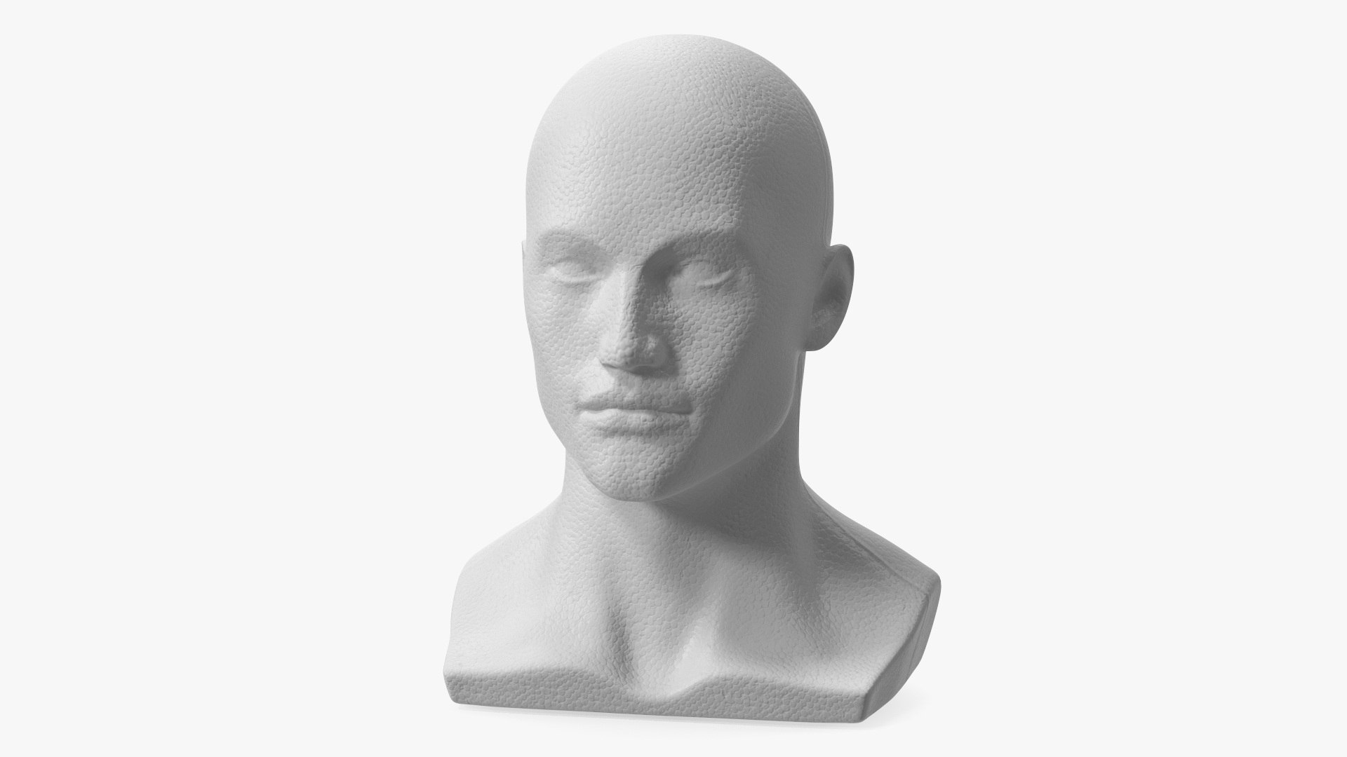 3D Styrofoam Male Mannequin Head White - TurboSquid 2211529