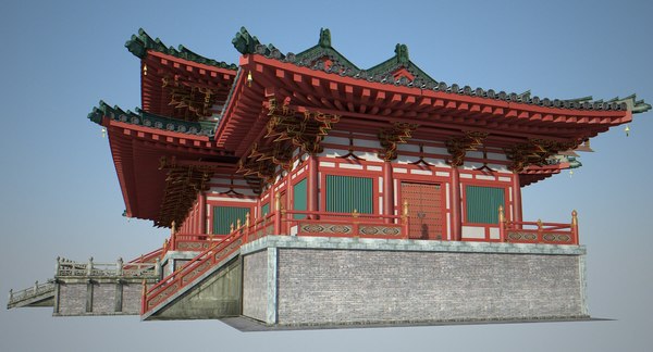 3d x chinese architectural palace