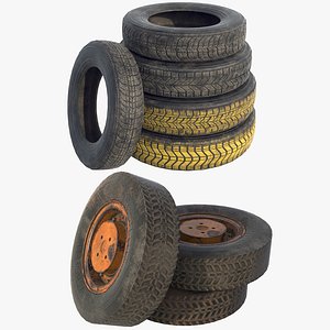 3D Old And Junk Tires UHD