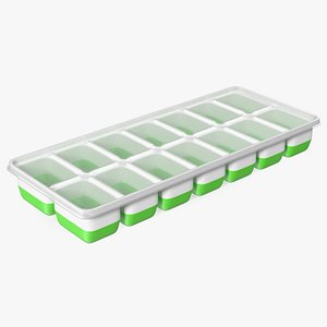 Flexible Ice Cube Mold Green