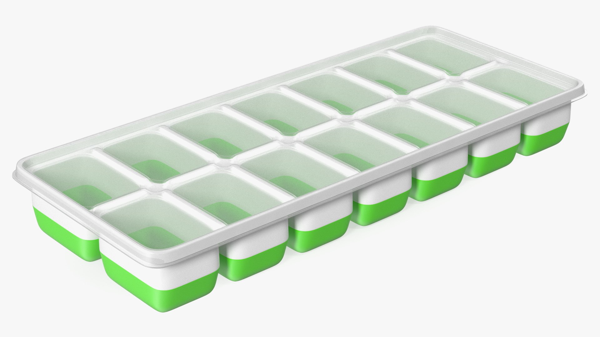 Flexible Ice Cube Mold Green 3D model preview