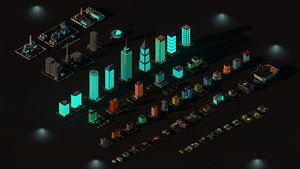 buildings city 3D model