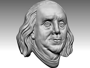 Benjamin Franklin One hundred US dollars 3D print model 3D print model 3D model