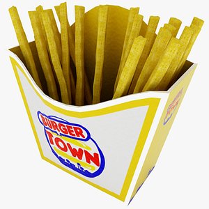 3d french fries s model