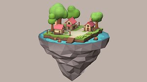 3D 3D Fantasy Floating Islands pack