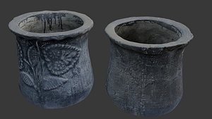 Vintage Stone Planter 3D Scan 3D model