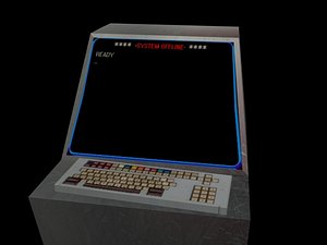 free console computer 3d model