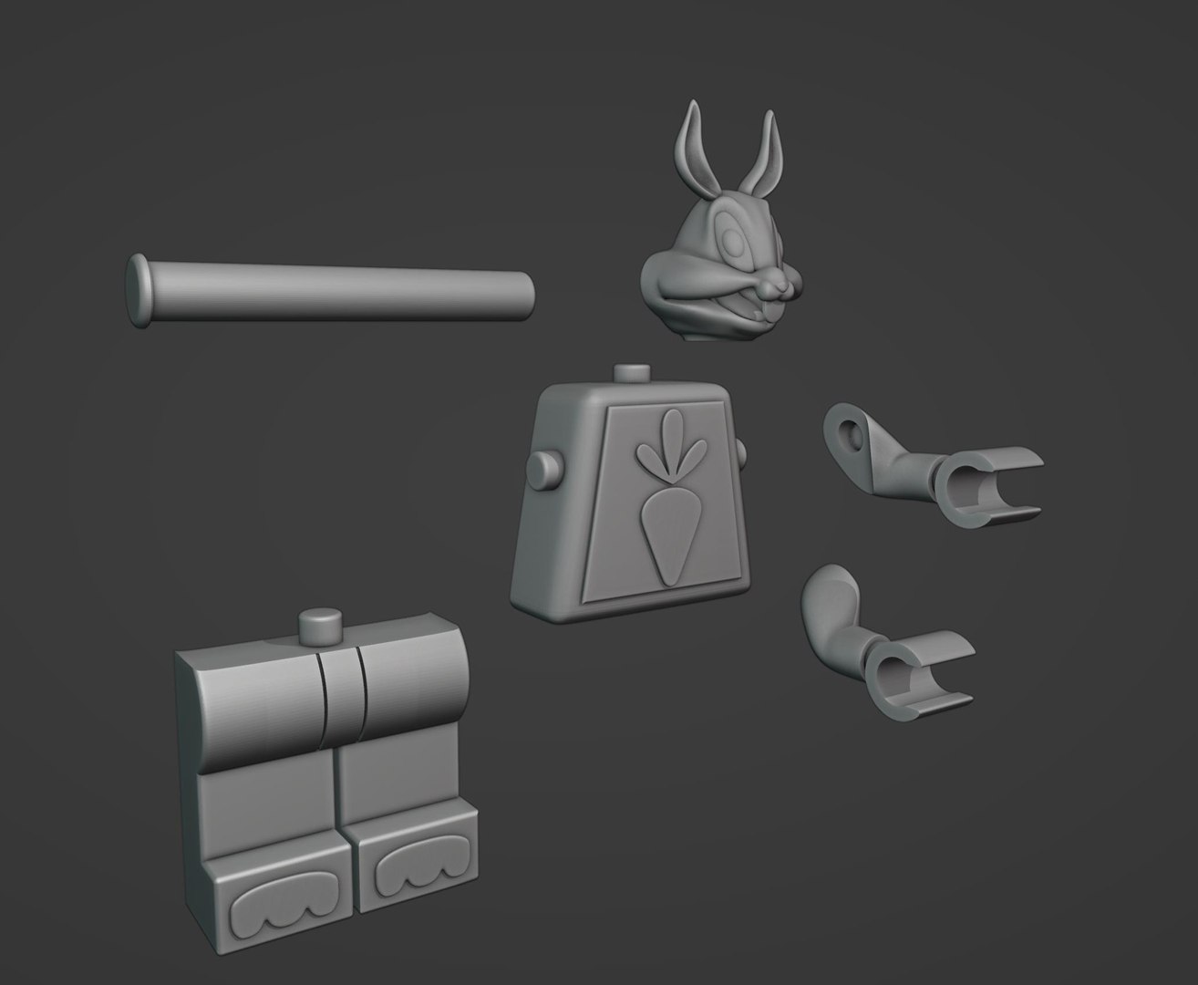 3D Bunny Toilet Paper Holder TurboSquid 2082281