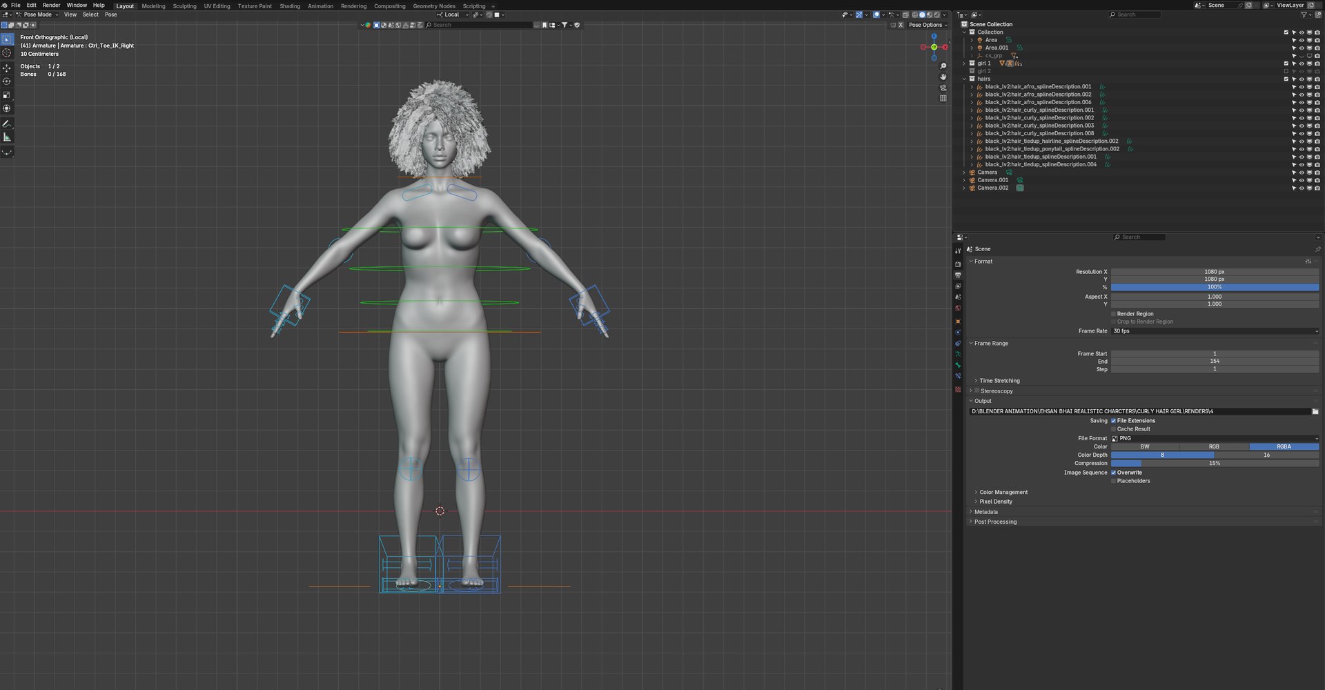 Realistic Female Character 3D Model 3D Model - TurboSquid 2532279