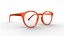 Fashion Round Glasses Transparent Red Frame