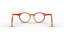 Fashion Round Glasses Transparent Red Frame