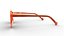 Fashion Round Glasses Transparent Red Frame
