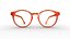Fashion Round Glasses Transparent Red Frame