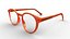 Fashion Round Glasses Transparent Red Frame