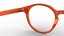 Fashion Round Glasses Transparent Red Frame