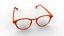Fashion Round Glasses Transparent Red Frame