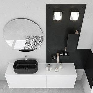 3D bathroom furniture set arcom model