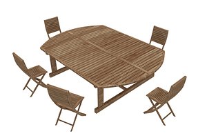 table garden chair 3D model