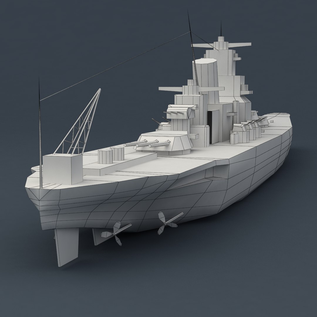 Battleship Yamato 3d Model