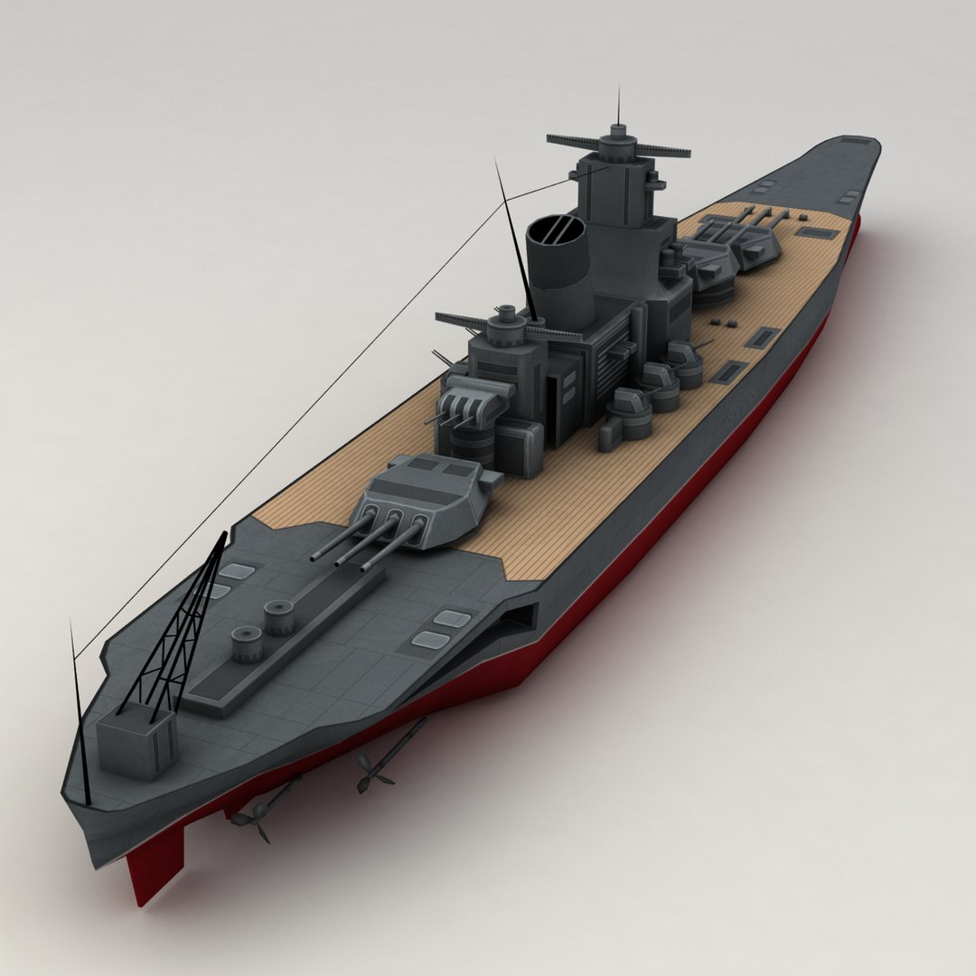 Battleship Yamato 3d Model