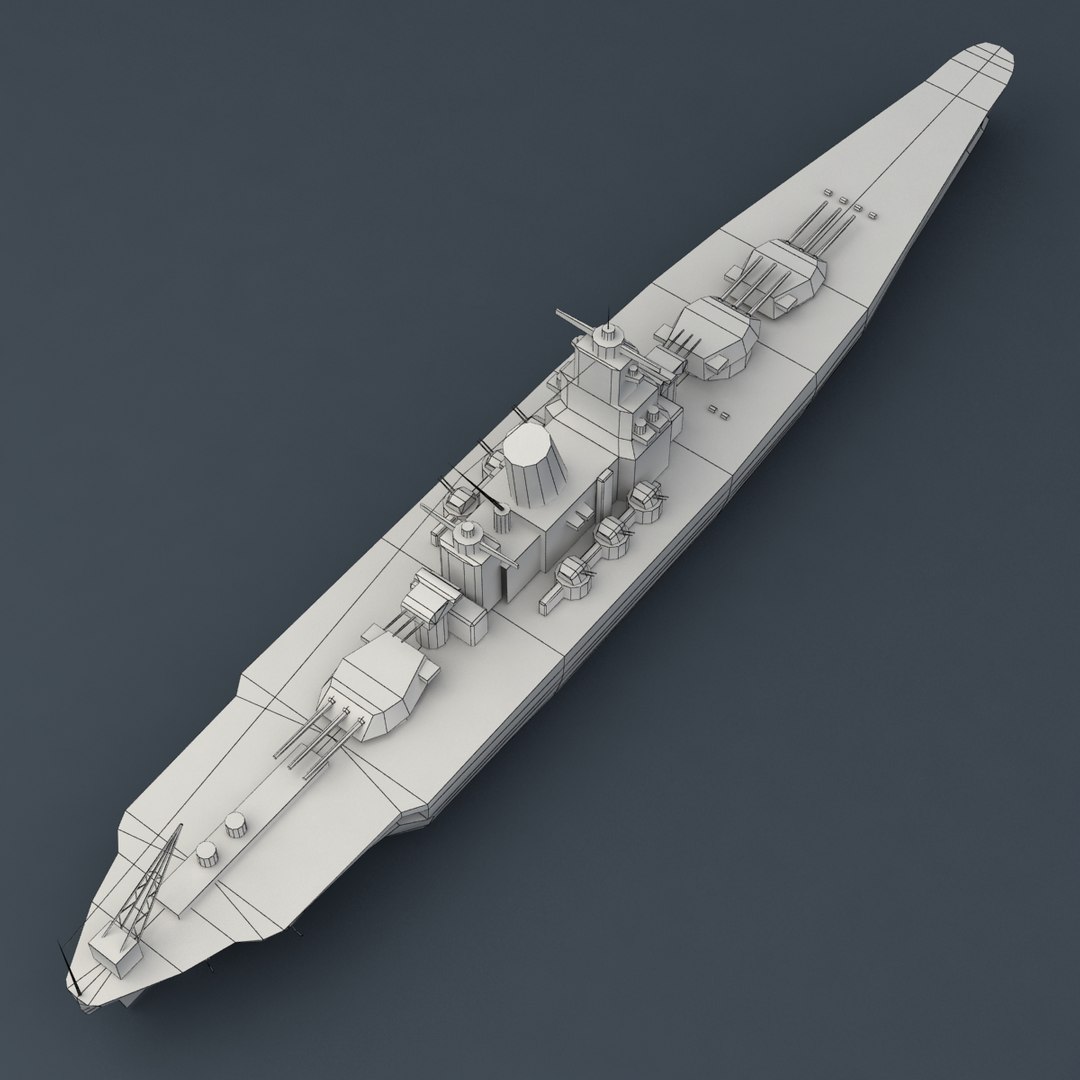 Battleship Yamato 3d Model