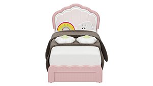 3D Avalie Upholstered LED Kids Bed model