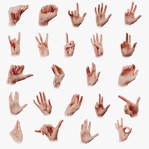 22 Female Single Hands poses model