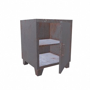 3D model bedside metal table01 pbr-low-poly