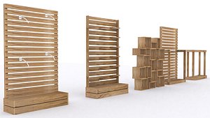 3D Simply clothes display from pallets