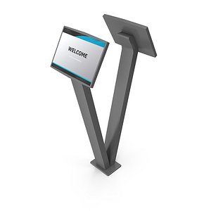 3D Sleek 3D Kiosk Model