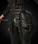 sorceleur féminin PBR Low-poly