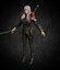 sorceleur féminin PBR Low-poly