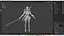 sorceleur féminin PBR Low-poly
