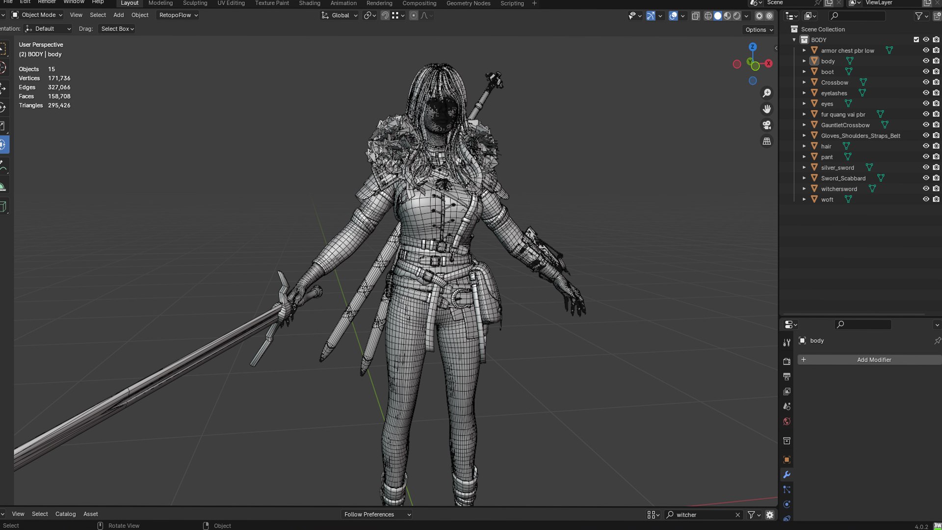 3D female witcher PBR Low-poly https://p.turbosquid.com/ts-thumb/5G/6D7olj/wL/wf/png/1746245788/1920x1080/fit_q87/9dc141b8b03c55a970f8d2829f07e52d27d83395/wf.jpg